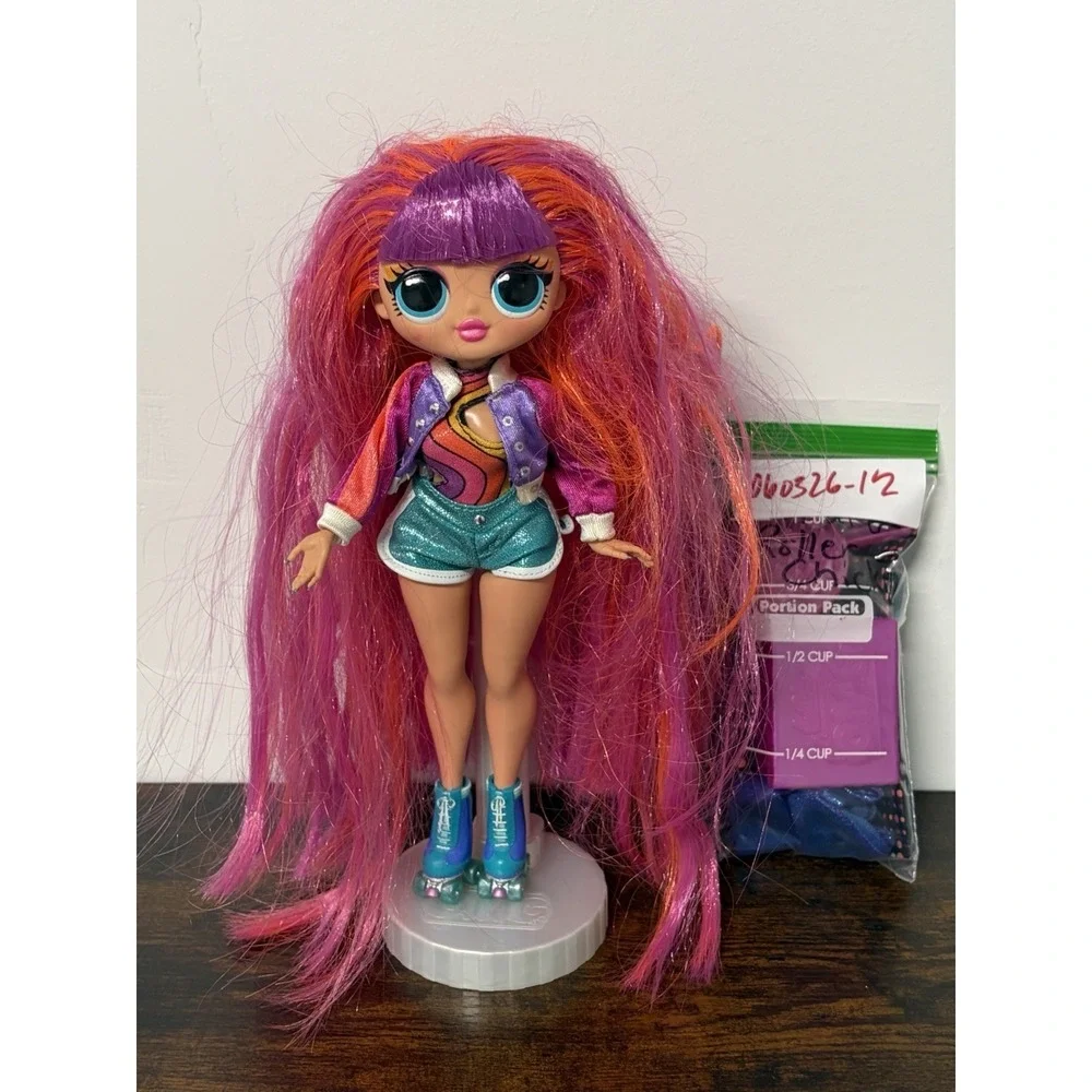 LOL Surprise OMG ROLLER CHICK Fashion Doll with Stand And Accessories